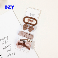 BZY 5ชิ้นกุทัณฑ์เด็กสาว H Airpins น่ารักดอกไม้ลายสก๊อต Dot เด็กคลิปผมเด็กกิ๊บเด็ก B Arrettes เด็กอุปกรณ์ผม