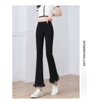 CODiy085671 ?Bootcut Pants Wide-Leg Pants Womens Summer New Loose Slimming Large Size Small Casual Straight-Leg Cropped Pants LH2Y