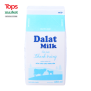 Sữa Tươi Thanh Trùng Dalatmilk Không Đường 450ML - Siêu Thị Tops Market