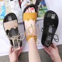 Giày Sandal Nữ Tai Thỏ Cột Dây Cổ Chân