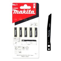 Makita No.1ใบเลื่อยจิ๊กซอว์ สำหรับตัดเหล็ก 1-3มม. (A-85802) ใบเลื่อยจิ๊กซอว์ท้ายตรง  1แพ็คเกจบรรจุ x5ใบ.