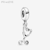 Free Shipping Authentic 925 Sterling Silver Stethoscope Heart Dangle Charm Fit Original Pandora Bracelet For Women DIY Jewelry