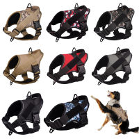 Dog Harness NO PULL Reflective Dog Collar Strap Breathable Adjustable Vest Pasted Name Outdoor Walking Collar Strap