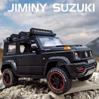 1:18 SUZUKI Jimny SUV ของเล่นล้อแม็กรถยนต์ D Iecasts และของเล่นยานพาหนะรถรุ่นเสียงและแสงรถของเล่นสำหรับของขวัญเด็ก