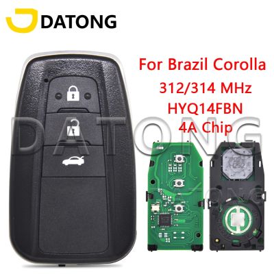 ♟ Datong World Car Remote Control Key For Toyota Corolla In Brazil 2018-2021 HY14FBN 4A Chip 312/314MHz 8990H-12010 Promixity Card