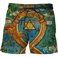 Mens Swim Shorts Custom Summer 3D Tarot art pattern Printing Quick Dry Beach Shorts Male Casual Swimwears Clothing Mens clothe