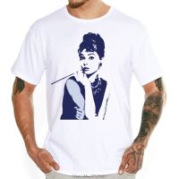 Audrey Hepburn T-Shirt MenS Summer Fashion Novelty Customized Tops Soft Short Sleeve Tee T Shirt Harajuku Streetwear