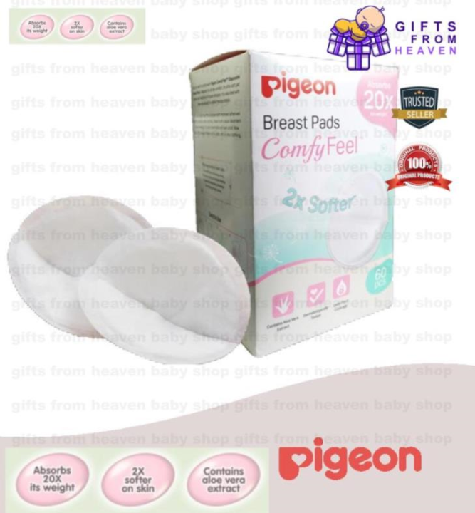 Pigeon Disposable Breast Pads - Comfy Feel with Aloevera - 50 Pack