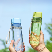 Square Water Bottle Plastic Sport Bottle Personalized Water Bottle Creative Portable Cup Heat-resistant Plastic Bottle