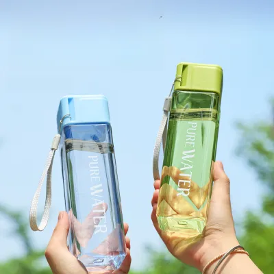 Water Bottle With Handle Simple Water Bottle Heat-resistant Plastic Bottle Personalized Water Bottle Creative Portable Cup