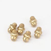 (20) M6 Pitch 1mm Male Thread Brass Grease Zerk Nipple Fitting For Grease Gun Machine Tool Accessories