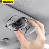 Baseus Car Glasses Case Auto Sun Visor Glasses Holder Sunglasses Clip Card Ticket Holder Pen Case Clip Box Universal Accessories Eyewear case