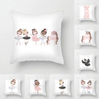 [HOT ZILXQIQILASW 103] Fundas De Cojesa De Princbailarina Para Sala De Estar Fundas De Almohada Decorativas Para Sofá Y Coche 45X45Cm 1 Pieza