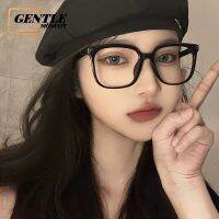 (เจนเทิลมอสโครต) Anti Blue Light Square Frame Glasses New Korean Ins Vintage Fashion Punk Glasses Unisex