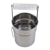 Oil Painting Washing Buckets New Pen Washing Bucket Stainless Steel Double-Layer Paint Brush Bucket For Student Art Supplies