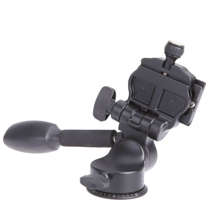 หัวบอล-หัวแพนวีดีโอ-ball-head-qzsd-q08-by-aluminum-video-tripod-ball-head-3-way-fluid-head-rocker-arm-with-quick-release-plate-1-4-screw