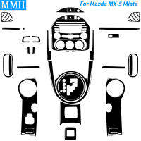 สำหรับ Mazda MX-5 Miata MX5 NC 09-15 Roadster เปียโนสีดำเกียร์ Shift Window Lift CD พวงมาลัยแผงรถภายในสติกเกอร์