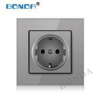 คริสตัลสีทองขาวดำมาตรฐาน Bonda Socket16a 16a ไฟฟ้ากระแสสลับติดผนังไฟฟ้า250V ผนัง110หน้าจอโทรศัพท์มาตรฐาน Eu