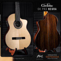 Cordoba GK Pro Negra กีตาร์สายไนล่อนโมเดลไฮบริดติดภาคไฟฟ้า สเปค All Solid พร้อม Hardcase