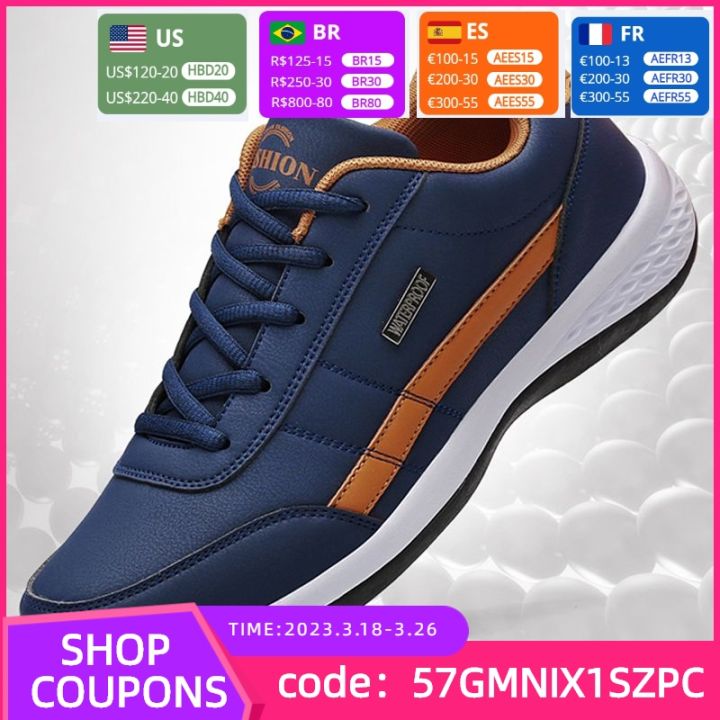Men Sneakers Shoes 2022 PU Leather Casual Sports Shoes Breathable Lace Up  Tennis Running Sneakers for Men Free Shipping Size 48 