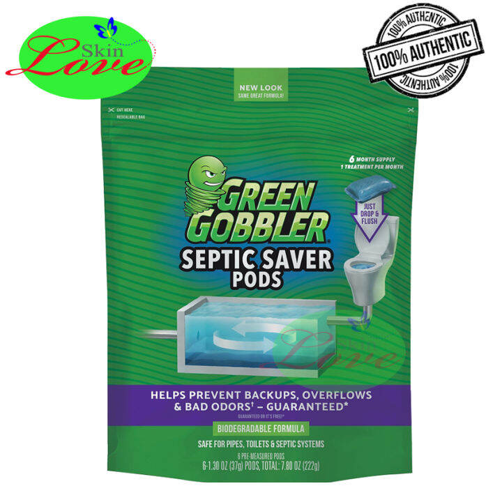 Green Gobbler Septic Saver (6Pcs for 6Months) New Packaging Lazada PH