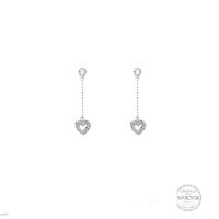 WEST ISLAND LONDON ต่างหู ตุ้มหู WE RH52-WI9021211 Heart Earring - Rhrodium Plating - Nickel Free - Surgical Grade - IGPU20-1