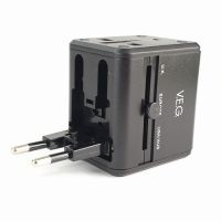 V.E.G. ปลั๊กแปลงไฟ Universal Travel Adapter มีช่องชาร์จ USB 2 ช่อง รุ่น RG-1