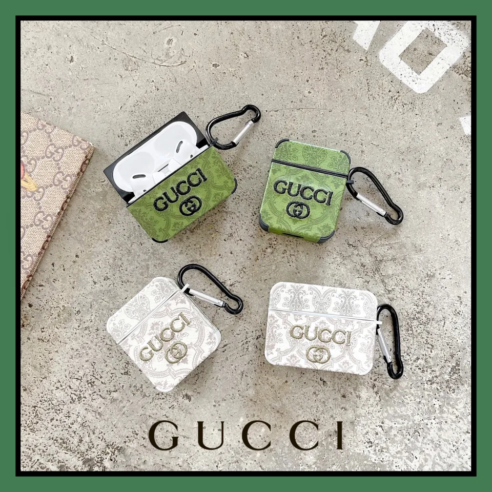 Embroidered GUCCI is suitable for AirPods1/2 generation earphone cover Pro  Apple 3 generation wireless Bluetooth protective case tide brand.