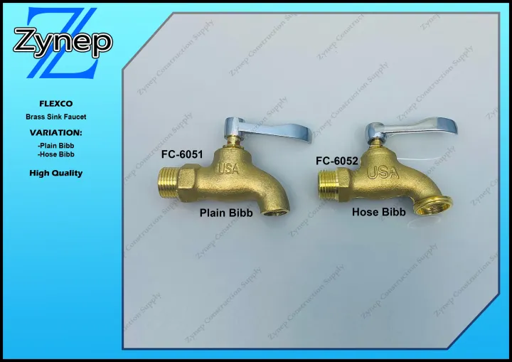 FLEXCO Brass Sink Faucet (Hose Bibb , Plain Bibb) Lazada PH