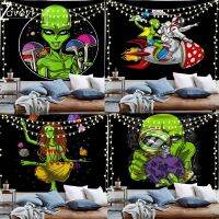 【CW】∈┋  95x73cm Alien Print Tapestries Hippie Astronaut Gypsy Psychedelic Witchcraft Wall Hanging