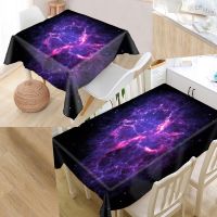 Custom Solar System Space Table Cloth Oxford Print Rectangular Waterproof Oilproof Table Cover Square Wedding Tablecloth