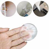 6pcs Self-adhesive Door Handle Bumper Protective Plug Transparent Silicone Wall Protector Non-slip Round Door Stopper Muffler Decorative Door Stops