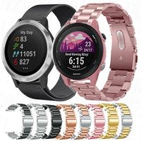 ○◊✾ สำหรับ Garmin ผู้เบิกทาง 25 5 S สมาร์ทนาฬิกาสแตนเลสสตีลสร้อยข้อมือโลหะแม่เหล็กสำหรับ Garmin Venu 2 Vivoactive 4S สายรัดข้อมือ