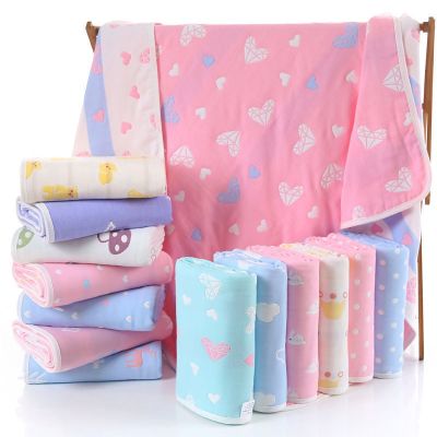◘☂ 6 Layers Baby Blanket Baby Quilt 80x80cm Newborn Pure Cotton Gauze Muslin Swaddle Super Absorbent Infant Baby Swaddle Bath Towel