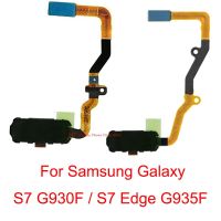 กลับบ้านปุ่มเมนูสัมผัสเซ็นเซอร์ตรวจสอบลายนิ้วมือสายยืดหยุ่น Id สำหรับ Samsung Galaxy S7 G930 G930f S7ขอบ G935 G935f ชิ้นส่วนซ่อมแซม