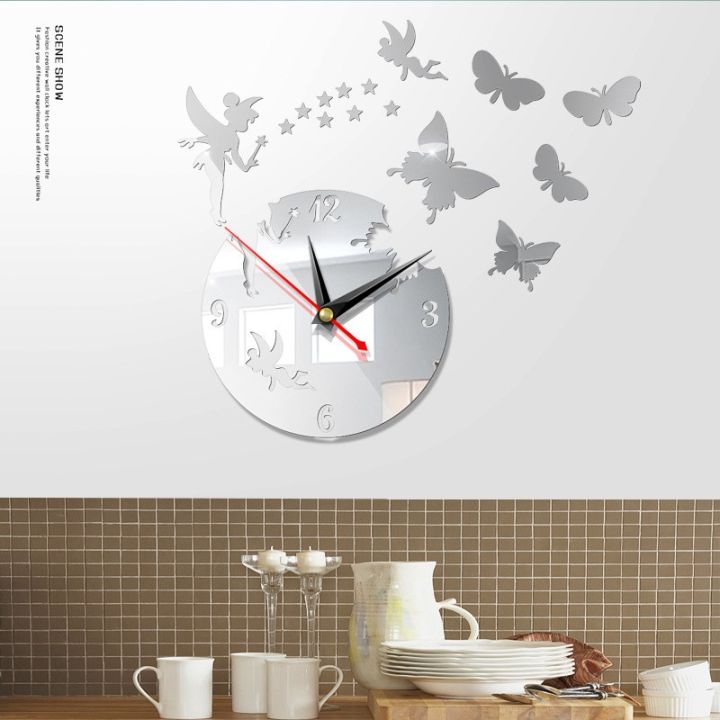 3d-wall-clock-diy-wall-clock-acrylic-clock-3d-wall-clock-butterfly-design-clock-mute-wall-clock-stereo-wall-clock-living-room-wall-decoration-bedroom-wall-decoration-mirror-sticker-clock-creative-cloc
