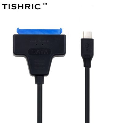 TISHRIC SATA to USB 3.0 Type C To 7 15 22pin 13pin Cables External Power For 2.5 SSD HDD Hard Disk Drive SSD Converter 5TB 6Gbps