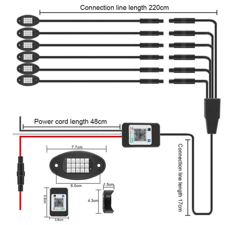 รถ-ambient-light-rgb-รถ-led-chassis-light-กันน้ำอัตโนมัติ-led-โคมไฟตกแต่งสำหรับ-jeep-off-road-suv-สำหรับรถบรรทุก-a-รถ-u