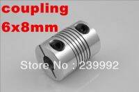 3pcs/lot 6mmx8mm CNC motor flexible coupling 6mm to 8mm stepper motor shaft coupling OD20 L25