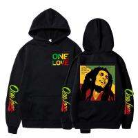 เสื้อฮู้ดผู้หญิง/ผู้ชาย Bob Marley Legend เร็กเก้หนึ่งความรักเสื้อกันหนาวมีฮู้ดพิมพ์ลายฤดูหนาวเสื้อโค้ทลำลองสีฟ้า