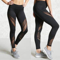 ผู้หญิงขนาดบวกตาข่าย P Atchwork กีฬา Leggings เอวสูงถุงน่องกางเกงแข็งกีฬาสวมใส่สำหรับผู้หญิงยิม Push Up โยคะกางเกง S-3XL