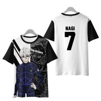 Anime Blue Lock T-Shirts Football Soccer 3D Print Streetwear Men Women Casual Fashion Oversized T Shirt Harajuku Kids Tees Tops