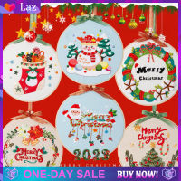 Diy Xmas เย็บปักถักร้อยชุดเย็บผ้า2023 Merry Christmas Santa Snowman Hand-Stitched Cross Stitch ชุดสำหรับ Beginners