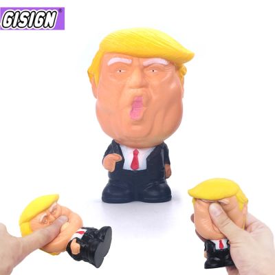 Cute Donald Trump Stress Squeeze Ball Jumbo Squishy Anti Toy Cool Novelty Pressure Relief Kids Doll Decor Squeeze Fun Joke Toys