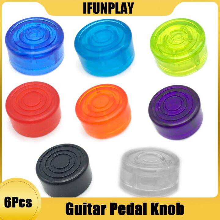 6Pcs Multi Color Electric Guitar Effect Pedal Knob Foot Nail Cap ...