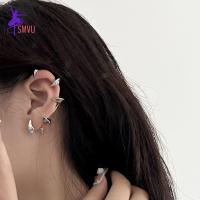 SMVU 1 PC โซ่ห่วงโซ่ ต่างหูหัวใจกอธ โลหะผสมอัลลอยด์ โกธิค PUNK DEVIL Claw EAR studs สร้างสรรค์และสร้างสรรค์ เครื่องประดับอัญมณีอัญมณี ต่างหูฟันสุนัข ใช้ได้ทุกเพศ