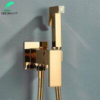 SHBSHAIMY Chrome Brass Bathroom Bidet Faucets High Pressure Sprayer Shower Tap Bidet Toilet Washer Hot and Cold Water Mixers