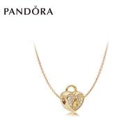 Pandoraˉ Necklaces Shine Crown Heart Lock ZT0363 Temperament Fashion Jewelry Gift Female Clavicle Chain Women Jewelry Pandoraˉ necklace