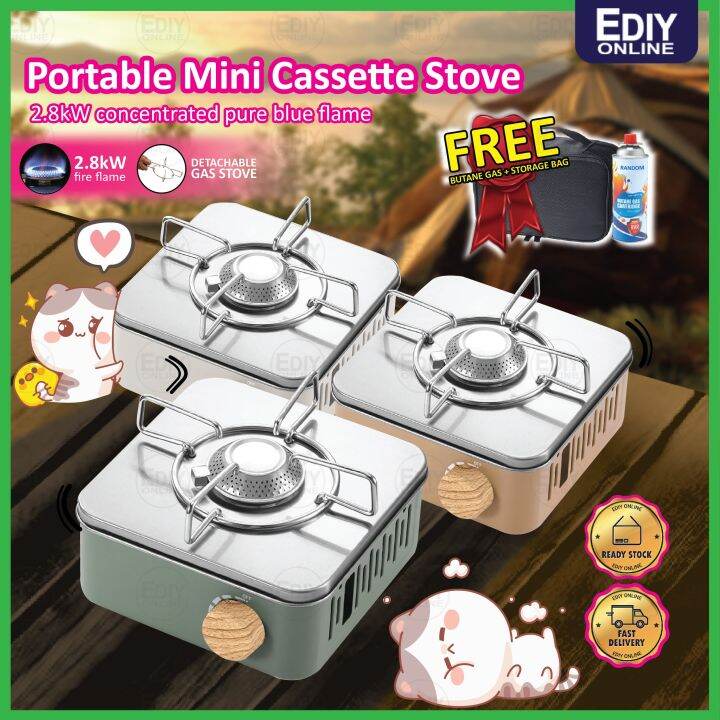 【FREE BUTANE GAS & BAG】 Portable Mini Cassette Butane Gas Stove Cooker