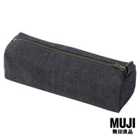 มูจิ กระเป๋าใส่เครื่องเขียนผ้าเดนิมทรงเหลี่ยม - MUJI Denim Pen Case Square